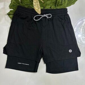 Men's Sports Shorts with Undershorts Cycling Shorts Size: M